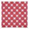 Heart Checkered Board Pattern 10" x 10" Cotton Twill Napkin